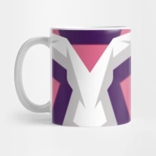 Pink Purple White Grey Geometric Mug